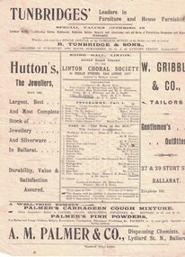 Advertisement for a concert.