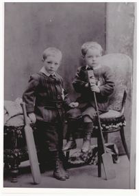 Portrait of two young children.