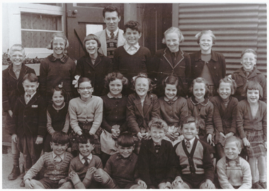 School pupils and a teacher.