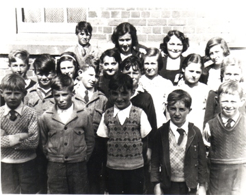 Photograph, Pupils at Linton State School, probably late 1940s