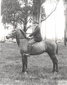 Man riding a horse.