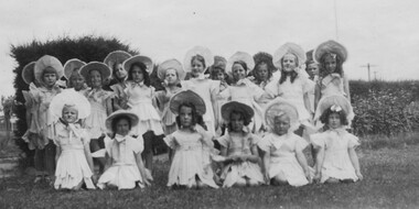 School concert group in costume.