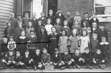 Group of school pupils and teachers.