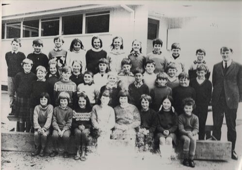 Group of pupils and teacher.