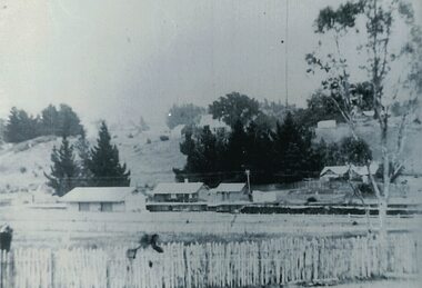 Railway station and buildings.