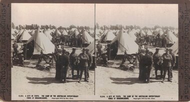 Soldiers and tents.