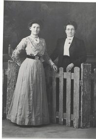 Portrait of two women.