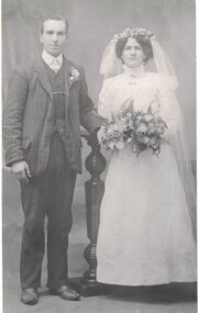 Portrait of a bride and groom.