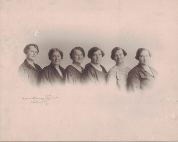 Portrait of six women.