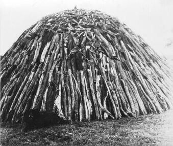 Large wood pile.