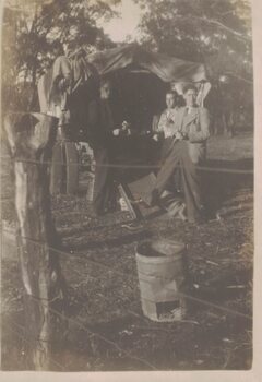 Three men and a wagon.