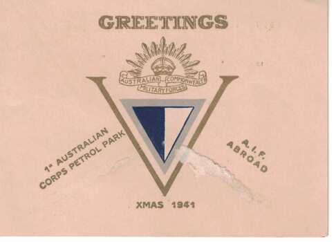 Military greeting card.