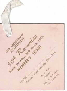 Ticket to a reunion.