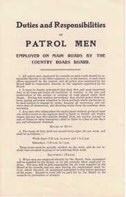 Leaflet relating to road workers.