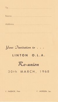 Invitation to a reunion.