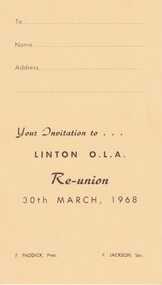 Invitation to a reunion.