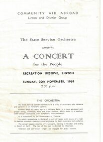 Orchestral programme.