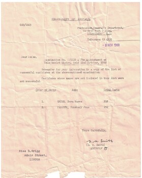 Employment appointment letter.