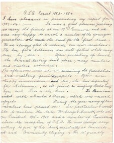 Handwritten report.