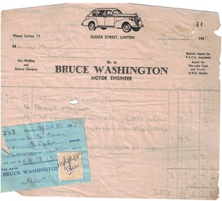 Receipt for mechanical repairs.