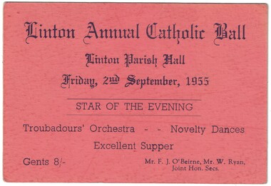 Ticket to a ball.