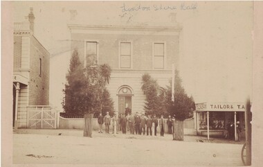 Photograph, Stamped on reverse: Free & Sons, Photographers, Melbourne, Linton Shire Hall