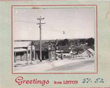 Card - Greeting card/photograph, 'Greetings from Linton'