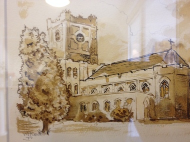 Photograph - Buildings, Newman, Artwork, Chapel Nave