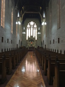 Photograph - Buildings, Newman, Chapel Main Aisle