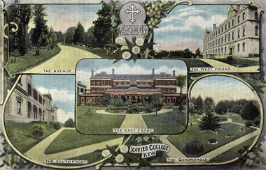Photograph - Buildings, Xavier College, Postcard 1909