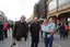 A photograph of 4 people from the Victorian Farmers Federation standing in the middle of Lydiard St Ballarat at the Stop Ausnet Towers Rally.