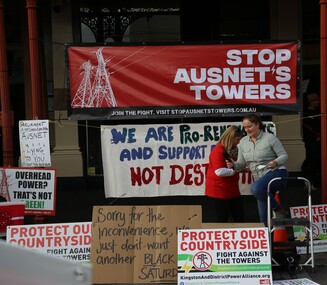 Film - mp4  clip, Stop Ausnet Rally Ballarat Katherine Myers VFF speech