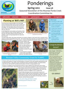 Ponderings 38, Spring 2012