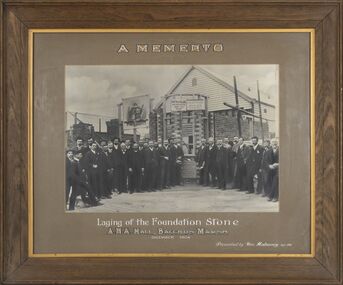 Laying the Foundation Stone of the ANA building in Bacchus Marsh 1904