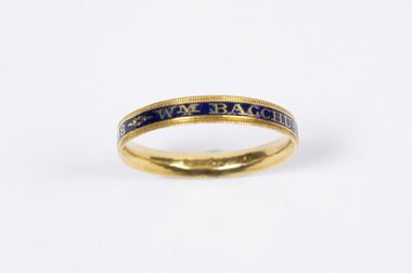 Accessory - Ring, Mourning Ring commemorating the death of Wm Bacchus, Esq., 10th June, 1788