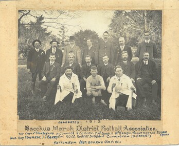 Photograph, Delegates 1913 Bacchus Marsh District Football Association