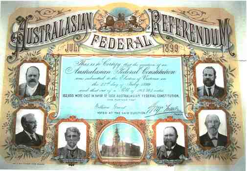 Issued to William Grant of Bacchus Marsh stating that he voted in the July 1899 Federal referendum
