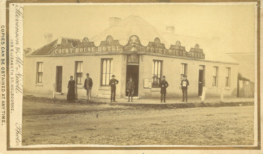 Photograph, Court House Hotel Main Street Bacchus Marsh 1883