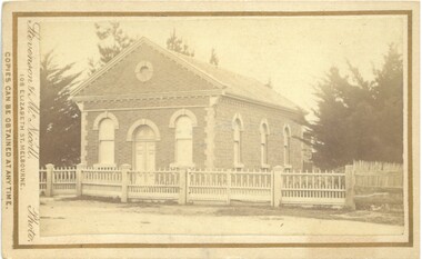 Photograph, Baptist Chapel Lerderderg Street Bacchus Marsh 1883