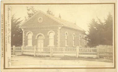 Photograph, Baptist Chapel 62 Lerderderg Street Bacchus Marsh 1883