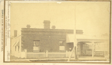 Photograph, Cottage built for Doctor Bone Main Street Bacchus Marsh 1883