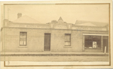 Photograph, William Watts Boot and Shoemaker Shop 194 Main Street Bacchus Marsh 1883