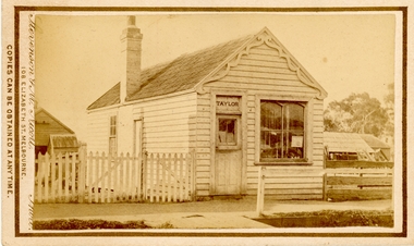 Photograph, Saddlery Shop of George Taylor Main Street Bacchus Marsh 1883