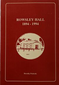 Booklet, Rowsley Hall 1894-1994
