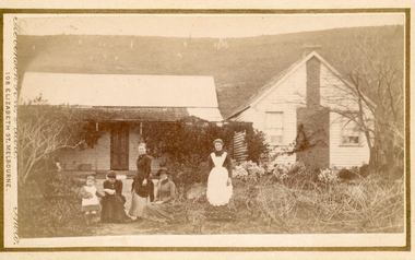 Photograph, Group of women at a farmhouse near Bacchus Marsh 1883