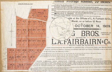 Map, Greystones Estate Land Sale 1909