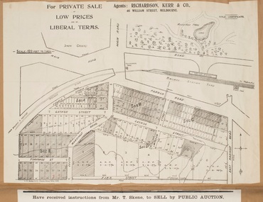 Map, Gaynor Street Land Sales, Maddingley, circa 1880s-1890s