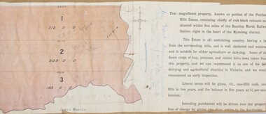 Map, Pentland Hills Estate Land Sale 1904