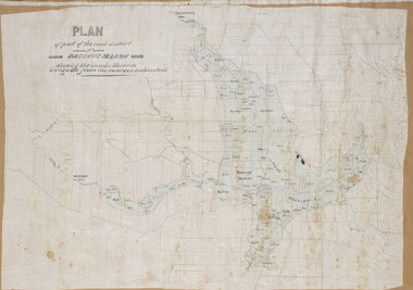 Map, Plan of part of the road district of Bacchus Marsh circa 1856-1862