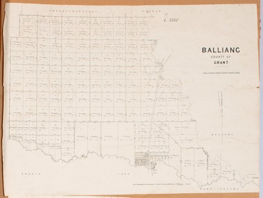 Map, Balliang Parish Map, County of Grant c.1907